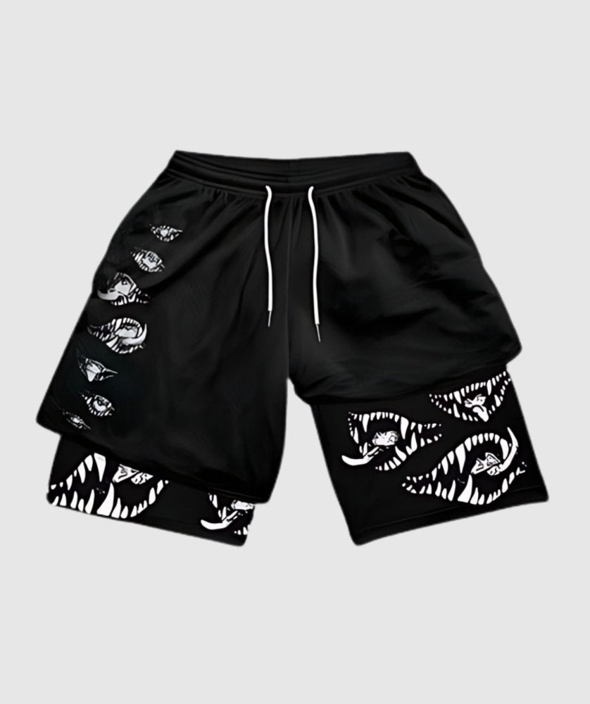 PGW Anime Berserk 2 in 1 Gym shorts - PERFORMANCE GYM WEAR