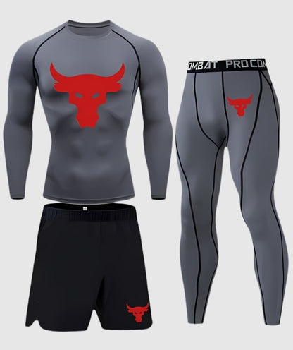 PGW Power Bull 3 - set Red EDITION Combat Series - PERFORMANCE GYM WEAR